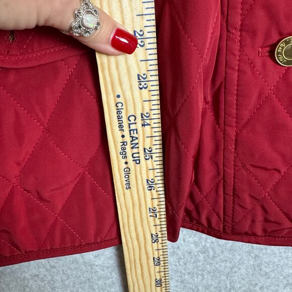 Talbots Coat Women’s XL Red Quilted Minimalist Outdoors Business Casual Preppy - Picture 8 of 11